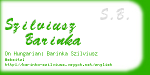 szilviusz barinka business card
